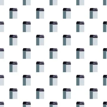 Household dishwasher appliance repeating pattern on white background Stock Illustration