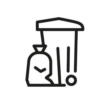 Household Garbage Icon Stock Illustration