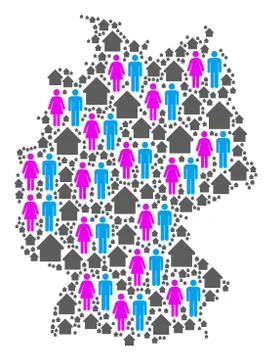 Household Germany Map Stock Illustration