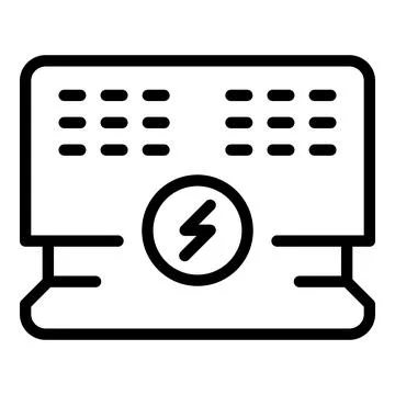 Household heating icon outline vector. Electric heater Illustrazione stock