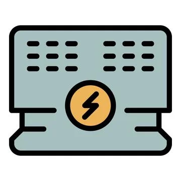 Household heating icon vector flat Illustrazione stock