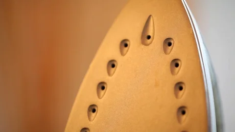 Household Iron Base Close-Up Stock Footage 91556569