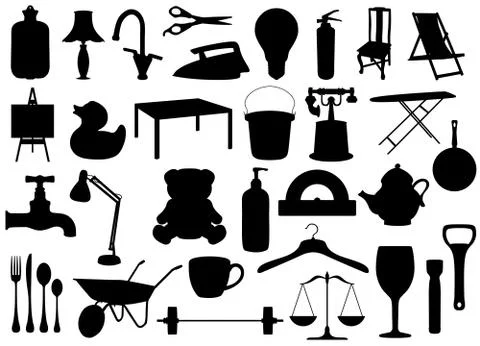 Household items Stock Illustration