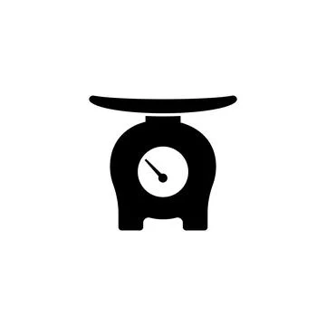 Household Kitchen Scale, Weighing Tool. Flat Vector Icon illustration. Simple Illustrazione stock