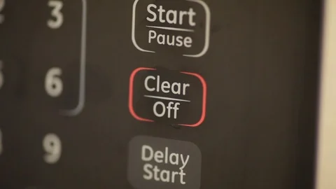 Household Microwave Off Button Pushed Stock-Footage 88712604