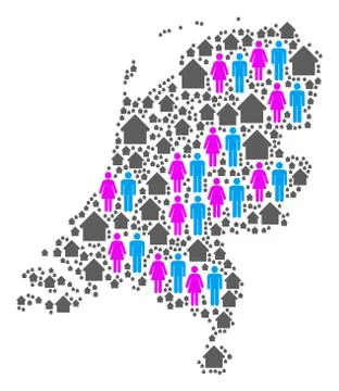 Household Netherlands Map Ilustración de archivo