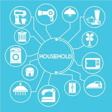 Household network Stock Illustration