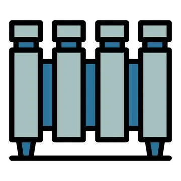 Household radiator icon vector flat 스톡 일러스트