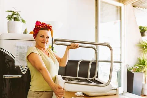Household routine cleaning Stockfoto's