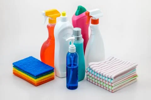 Household scrub set 01 Stock Photos