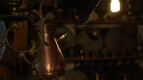 Household tools made of copper by forging in a workshop Stock Footage 329392902