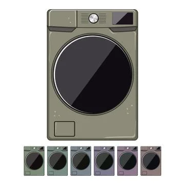 Household washing machine cartoon vector graphic Stock Illustration