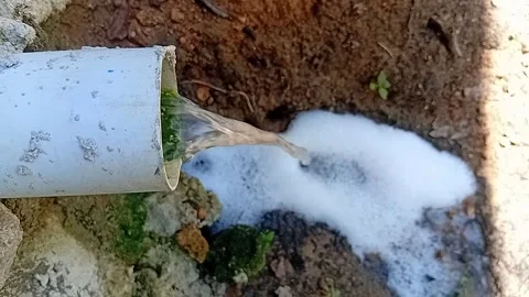 Household waste soap foam Stock Footage 333256162