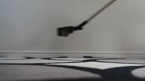 Housekeeper cleans rug Stock Footage 50173831