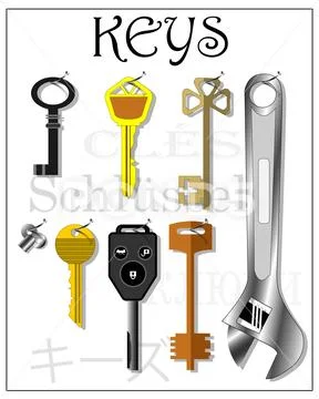 Housekeeper for storing various keys Stock Illustration