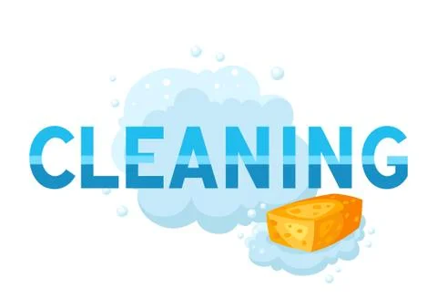 Housekeeping cleaning background. Stock Illustration