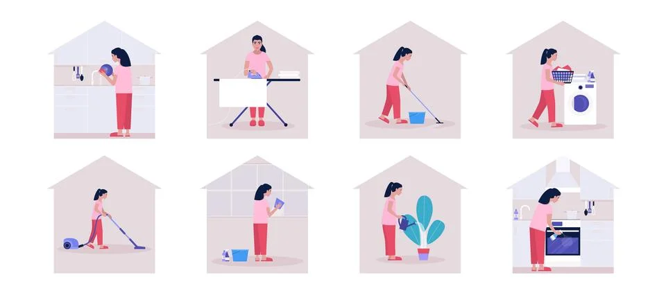 Housekeeping concept Illustrazione stock