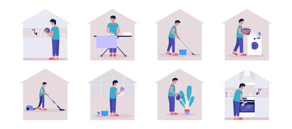 Housekeeping concept Stock Illustration