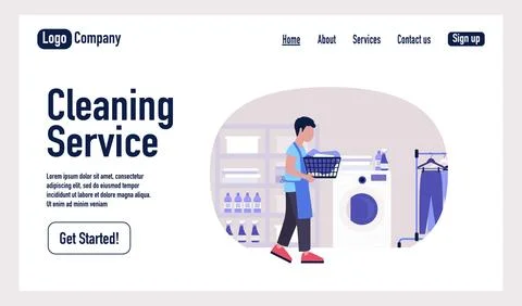 Housekeeping concept Stock Illustration