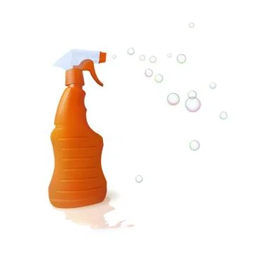 Housekeeping with detergent. Stock Illustration