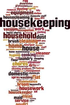Housekeeping word cloud Stock Illustration