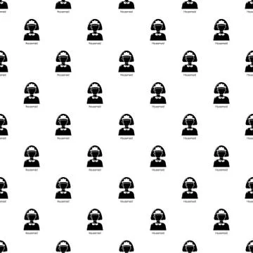 Housemaid pattern vector seamless Stock Illustration