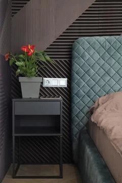 Houseplant on a bedside table Stock-Fotos
