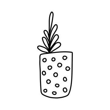 Houseplant in the pot Stock Illustration