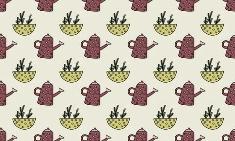 Houseplant in the pot Stock Illustration