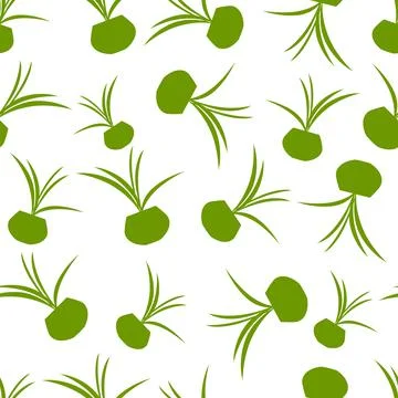 Houseplants in pots. Seamless pattern. Creative flower shop decoration design Illustrazione stock