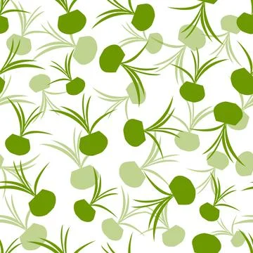 Houseplants in pots. Seamless pattern. Creative flower shop decoration design Illustrazione stock