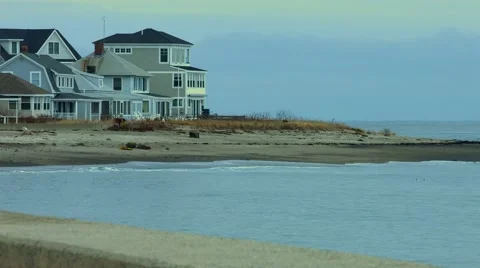 Houses at the Beach During The Winter 動画素材 45370065