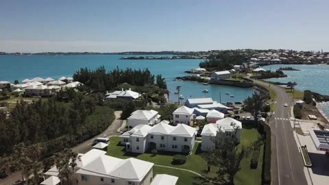 Houses at beach Stock Footage 210457387