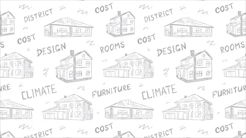 Houses concept on white background Stock Footage 121999021