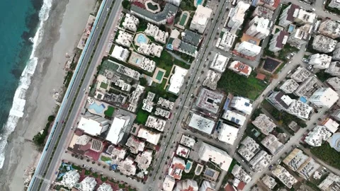 Houses construction process. Construction of a residential complex Stock Footage 223677476