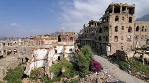 Houses destroyed by war Stock Footage 168375031
