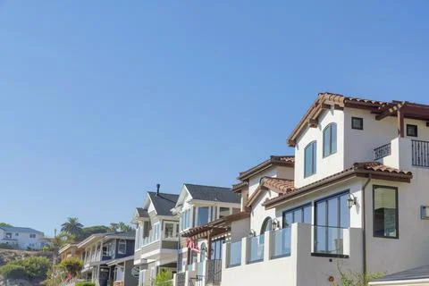 Houses with different structures in San Clemente, California Foto stock