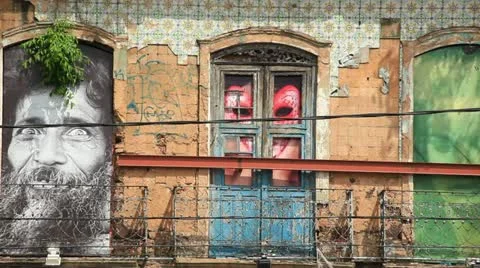 Houses facades. Vidéo 12518280