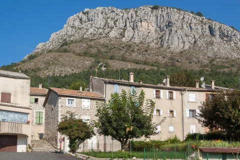 Houses from the French village of Caille in the Provence region. Stock Photos