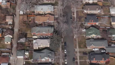 Houses from helicopter Stock Footage 81111318