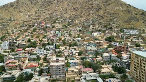 Houses on the hills in Kabul city Afghan... | Stock Video | Pond5