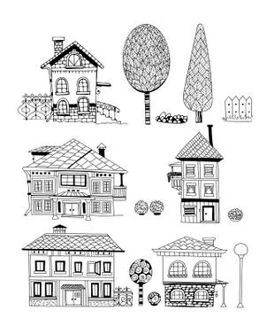 Houses Stock Illustration