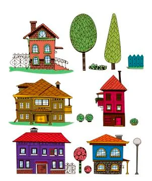 Houses Stock Illustration