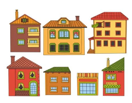 Houses Stock Illustration