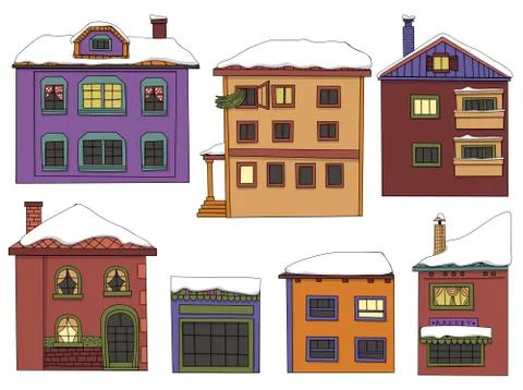 Houses Stock Illustration