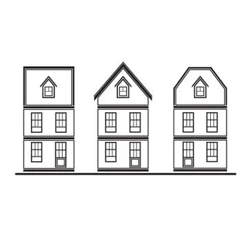 Houses Illustrazione stock