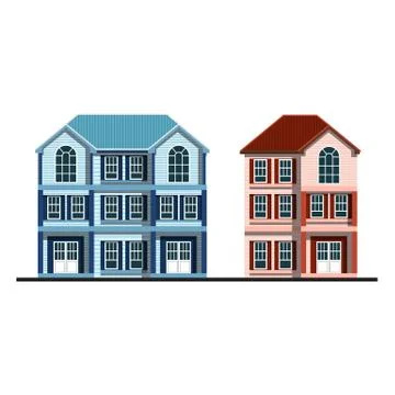 Houses Stock Illustration