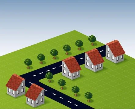 Houses Stock Illustration