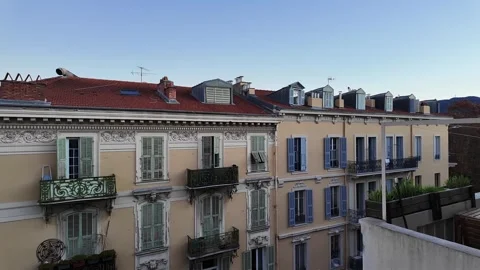 Houses of Nice. View from the window. Stock Footage 294981644