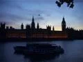 Houses of Parliament and Big Ben at Nine Thirty, London England 2005 SD Footage